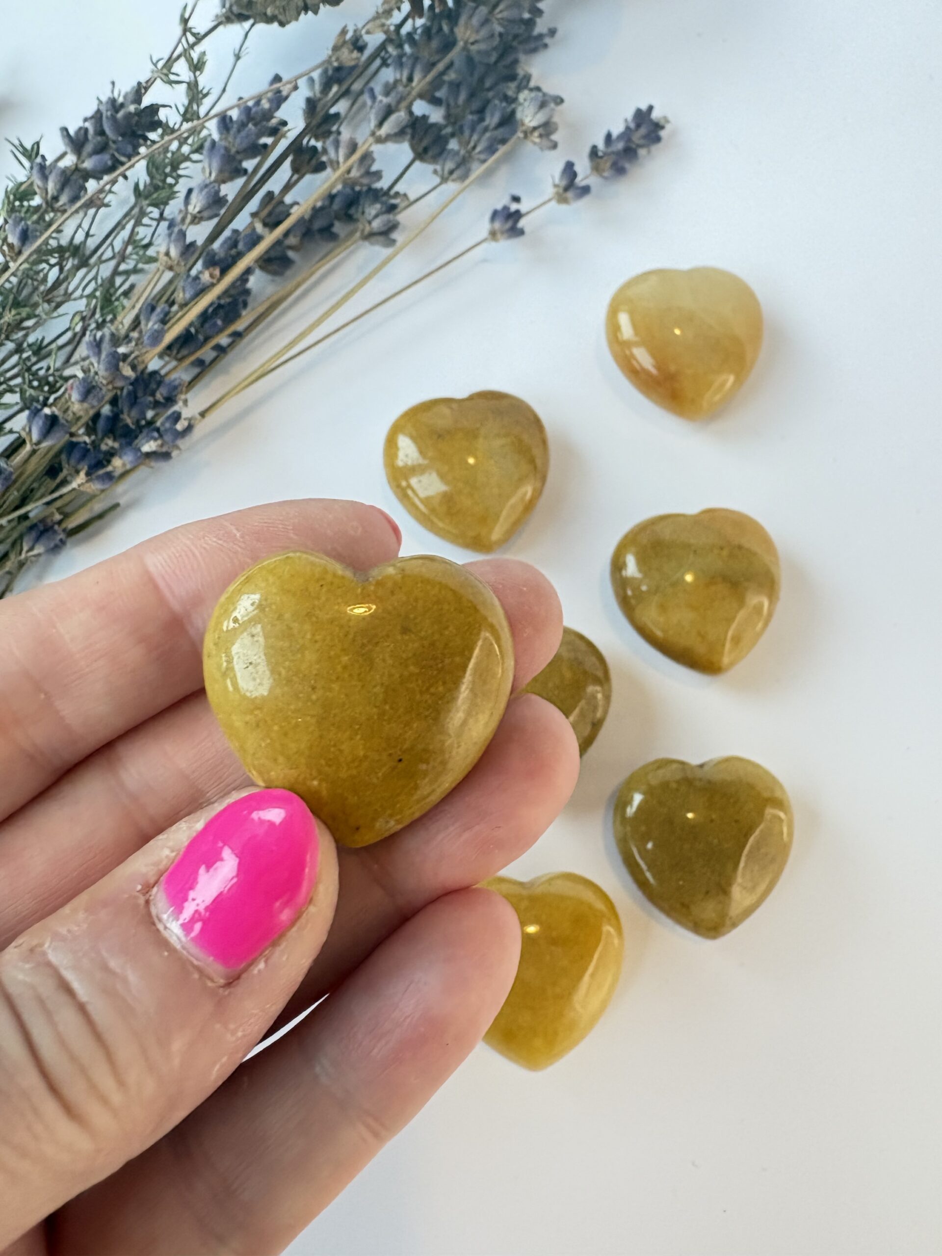 Topaz jade krystalhjerter